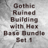 Gothic Ruined Building with Hex Base Bundle Set 1 image