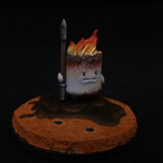 Picture of print of Mallowkin Fireguard Miniature, Pre-Supported