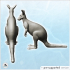 Kangaroos (15) - Animal Savage Nature Circus Scuplture High-detailed image