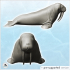 Walrus with tusks (17) - Animal Savage Nature Circus Scuplture High-detailed image