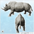 African rhinoceros with horn (19) - Animal Savage Nature Circus Scuplture High-detailed image