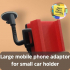 Large mobile phone adaptor for small car holder image
