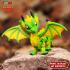 PRINT-IN-PLACE CUTE FLEXI WESTERN DRAGON ARTICULATED image