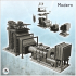 Large modern industrial metallurgical furnace with tanks and drain pipes (20) - Modern WW2 WW1 World War Diaroma Wargaming RPG Mini Hobby image
