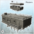 Modern industrial prefab house with staircase and ventilation system (35) - Modern WW2 WW1 World War Diaroma Wargaming RPG Mini Hobby image
