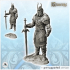 Elite warrior with two-handed sword and full plate armor (25) - Medieval RPG D&D Gothic Feudal Old Archaic Saga 28mm 15mm image