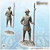 Medieval warrior in plain armor with spear (32) - Medieval RPG D&D Gothic Feudal Old Archaic Saga 28mm 15mm image