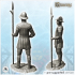 Medieval warrior in plain armor with spear (32) - Medieval RPG D&D Gothic Feudal Old Archaic Saga 28mm 15mm image