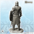 Medieval warrior in armor with shield, sword and helmet (33) - Medieval RPG D&D Gothic Feudal Old Archaic Saga 28mm 15mm image