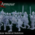 Skeleton Medieval Knights - Full Set 111 STL Files image