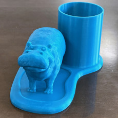 Picture of print of Hippo pen holder