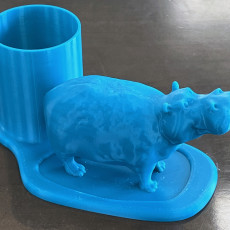 Picture of print of Hippo pen holder