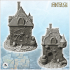 Medieval house with green walls and fireplace (2) - Medieval Fantasy Magic Feudal Old Archaic Saga 28mm 15mm image