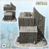Wooden building with multiple curved roofs and exterior accessories (3) - Medieval Fantasy Magic Feudal Old Archaic Saga 28mm 15mm image