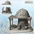 Medieval warehouse with large canopy and green spherical roof (7) - Medieval Fantasy Magic Feudal Old Archaic Saga 28mm 15mm image