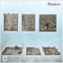 Set of cemetery squares with low walls, tombs and mausoleum (2) - Modern WW2 WW1 World War Diaroma Wargaming RPG Mini Hobby image