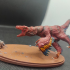 Dromeosaurus chasing Alphadon 1-12 scale pre-supported dinosaur print image