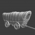 Medieval large covered wagon image