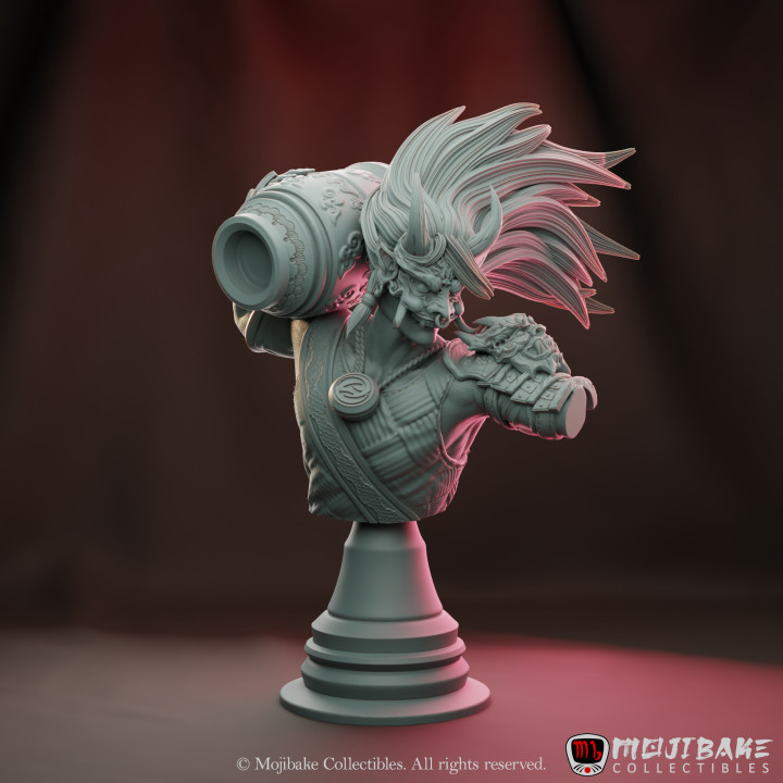 Blades of Harmony: The Oni Demon hunter Bust (Presupported)'s Cover