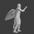 Medieval crusader knight with goat shield image
