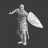 Medieval crusader knight with goat shield image
