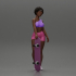 Black girl With Curly Hair Standing With Skateboard 2 image