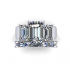 Three Stone Emerald Diamond Ring R1 image