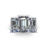 Three Stone Emerald Diamond Ring V2 image