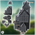 Large medieval building with round tower, terrace and access stairs (4) - Medieval Gothic Feudal Old Archaic Saga 28mm 15mm RPG image