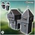 Medieval building with tower and central arch (15) - Medieval Gothic Feudal Old Archaic Saga 28mm 15mm RPG image