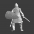 Medieval Kievan Rus warrior - shield and sword image