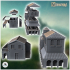 Set of three Venetian houses with large columned awnings (2) - Medieval Gothic Feudal Old Archaic Saga 28mm 15mm RPG image