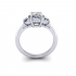 Emerald Three Stone Wedding Ring R2 image