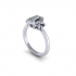 Emerald Three Stone Wedding Ring R5 image