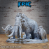 Mammoth Set / Arctic Elephant / Tusked Ice Beast / Snow Creature / Frozen Mount Animal / Norse Encounter image