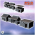 Set of three Asian wooden houses with curved tile roof (2) - Asian Asia Oriental Angkor Ninja Traditionnal RPG Mini image