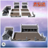 Set of two Asian buildings with large paved courtyard and stone wall (18) - Asian Asia Oriental Angkor Ninja Traditionnal RPG Mini image
