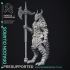 Dragonborn Guards - 3 Models -  PRESUPPORTED - Illustrated and Stats - 32mm scale image