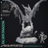 Silver Dragon - Large Model -  PRESUPPORTED - Illustrated and Stats - 32mm scale image