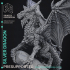 Silver Dragon - Large Model -  PRESUPPORTED - Illustrated and Stats - 32mm scale image