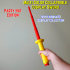 Multi-Color Collapsible Cosplay Sword (Party Hat Edition) image