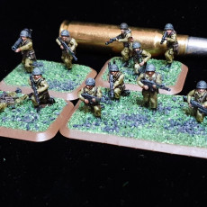 Picture of print of 10/15mm West German Panzergrenadiers (1980s) with G3A4s, MG3s, 84mm Carl Gustavs, Panzerfaust 44s, Redeye Launchers, Pistols & Mortars (94 models) CW-WG-1