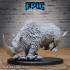 Woolly Rhino Set / Rhinocero / Arctic Beast / Horned Snow Creature / Frozen Wild Animal /  Ice Age Encounter image