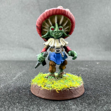 Picture of print of Mushroom Goblin Warband - pre-supported 28mm Tabletop Miniatures + DnD stats