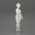 Naked Black girl With Curly Hair Standing image
