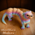 Ferret, Articulated fidget, Print-In-Place Body, Snap-Fit Head, Cute Flexi image