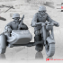 WWII Polish 10th MB Jeep and motorcycles image