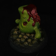 Picture of print of Mallowkin Zombie Miniature, Pre-Supported
