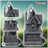 Large medieval house with awning and concave roofs (36) - Medieval Middle Earth Age 28mm 15mm RPG Shire image
