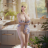 Bath Towel Girl - Pinup - Blonde - presupported - QB Works image